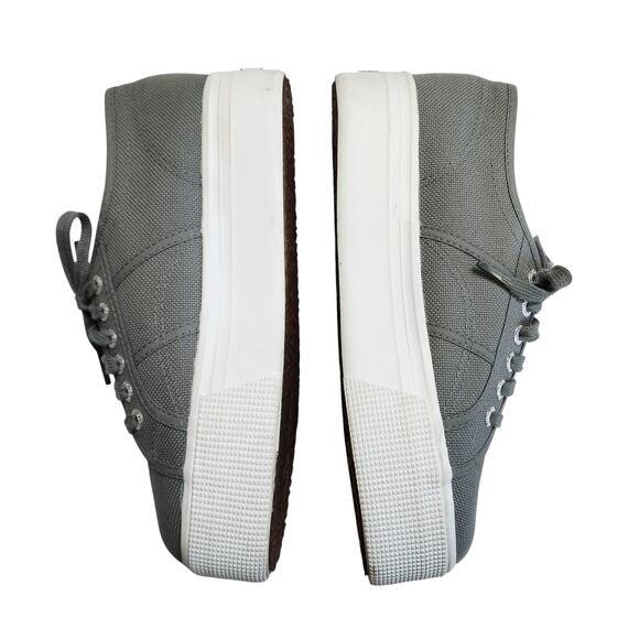 Superga Womens Acotw Linea Up and Down Platform Sneakers Size US 8 Gray Lace Up - Picture 5 of 11